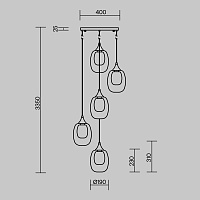 Maytoni Modern Aura Подвесной светильник цвет: латунь MOD016PL-05BS