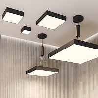 Maytoni Technical Zon Потолочный светильник цвет: черный C032CL-45W4K-SQ-B