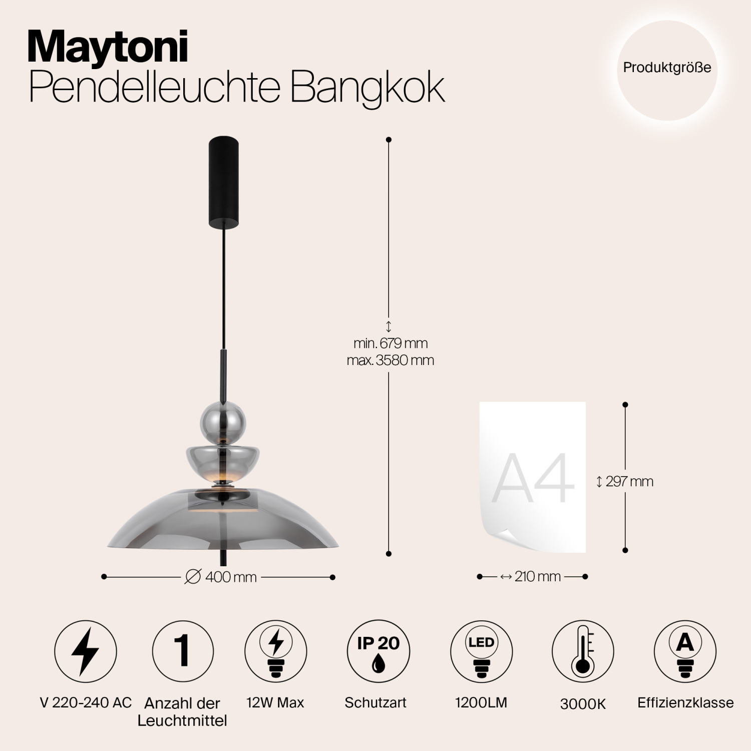 Maytoni Modern Bangkok Подвесной светильник цвет: черный MOD185PL-L6B3K6