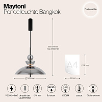 Maytoni Modern Bangkok Подвесной светильник цвет: черный MOD185PL-L6B3K6