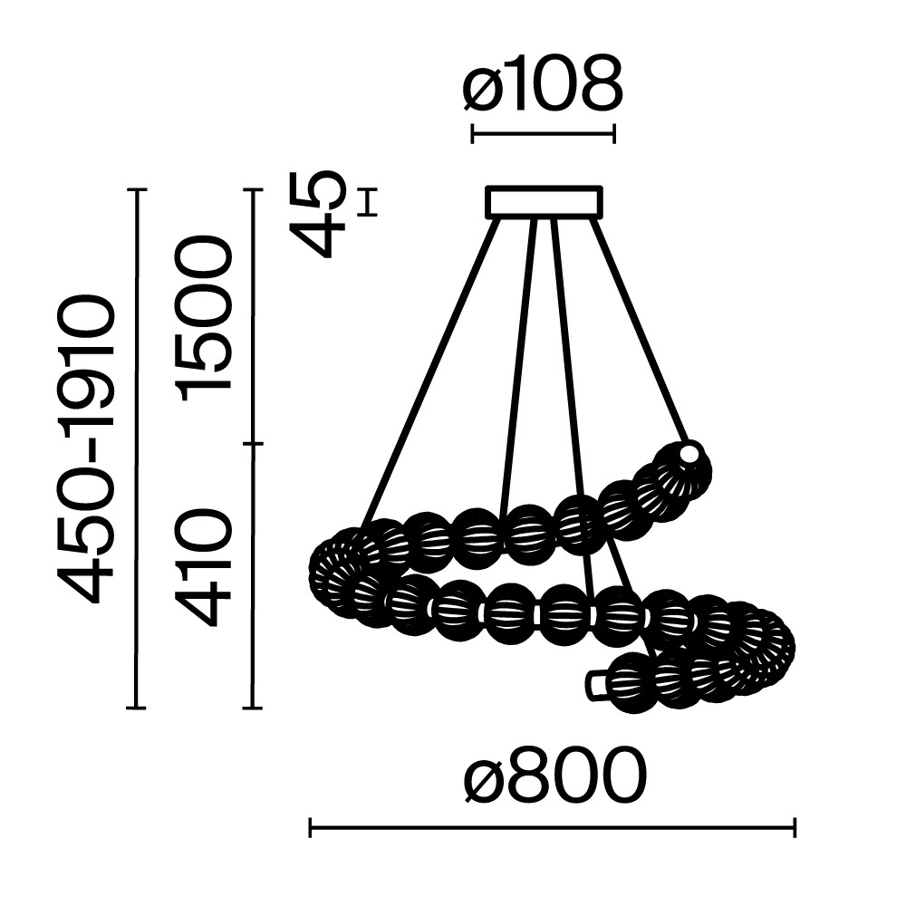 Maytoni Modern Amulet Подвесной светильник цвет: золото MOD555PL-L35G3K