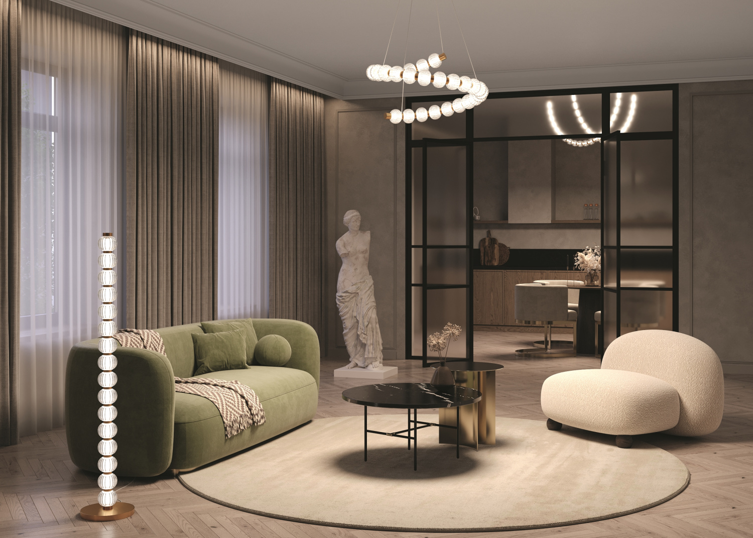 Maytoni Modern Amulet Подвесной светильник цвет: золото MOD555PL-L35G3K