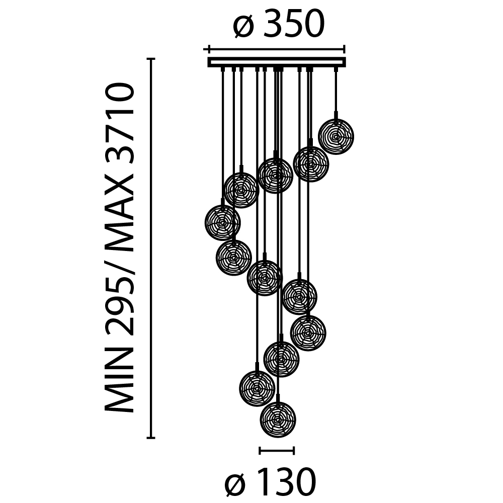 Maytoni Modern Frozen Подвесной светильник цвет: латунь MOD254PL-12BS