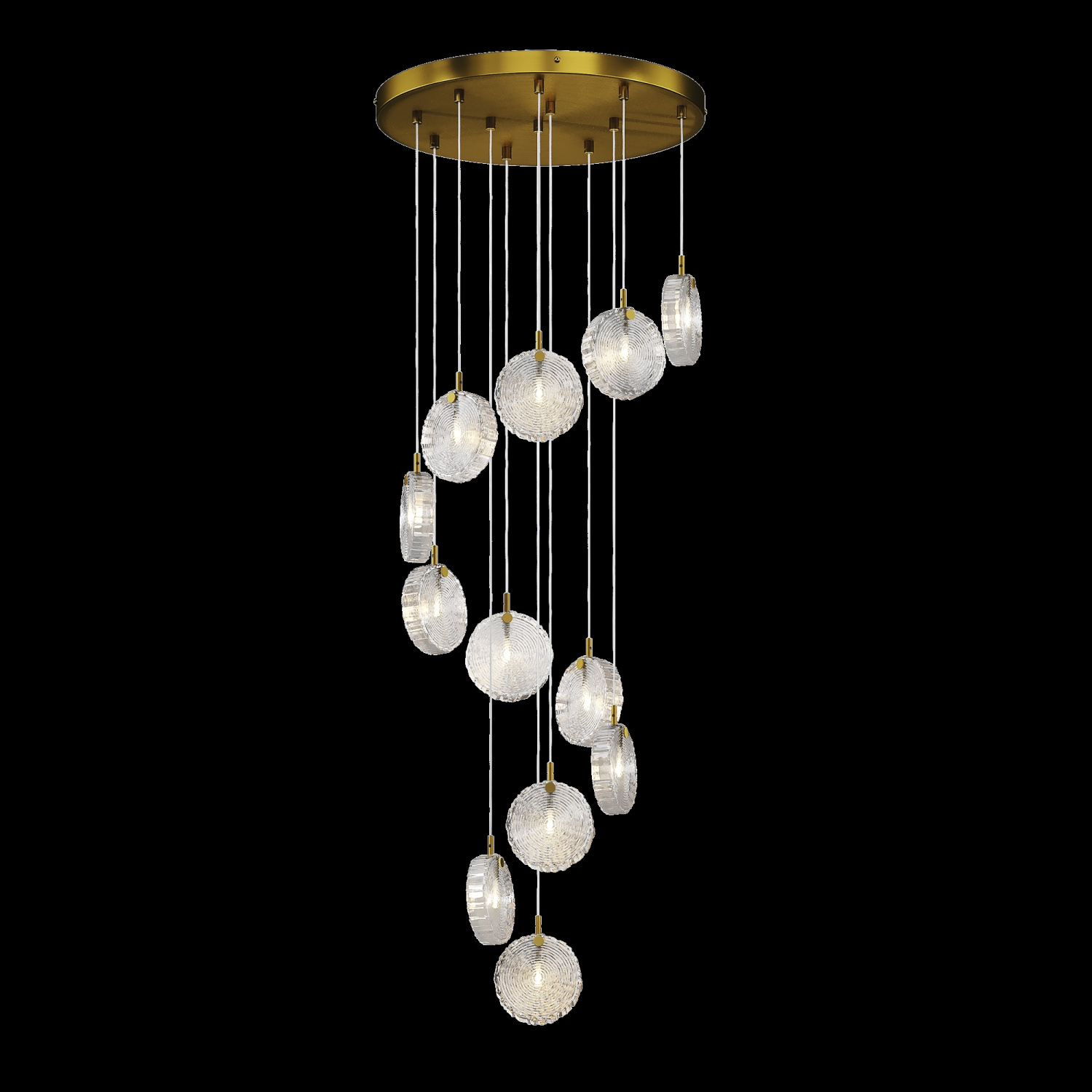 Maytoni Modern Frozen Подвесной светильник цвет: латунь MOD254PL-12BS