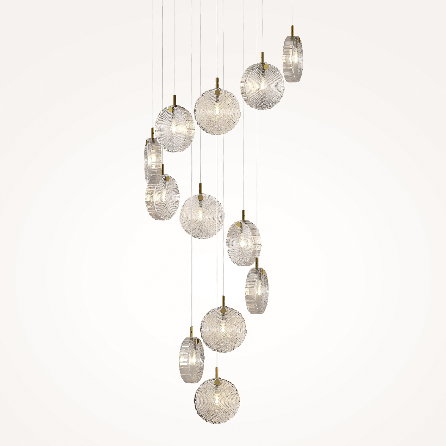 Maytoni Modern Frozen Подвесной светильник цвет: латунь MOD254PL-12BS