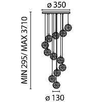 Maytoni Modern Frozen Подвесной светильник цвет: латунь MOD254PL-12BS