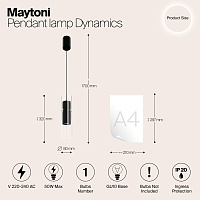 Maytoni Modern Dynamics Подвесной светильник цвет: черный MOD326PL-01B