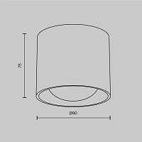 Maytoni Technical Lens Потолочный светильник цвет: белый C217CL-15W4K-W