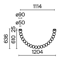 Maytoni Modern Amulet Потолочный светильник цвет: золото MOD555CL-L28G3K