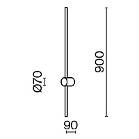 Maytoni Modern Light stick Настенный светильник (бра) цвет: латунь MOD237WL-L11BS3K