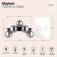 Maytoni Modern Dallas Настенный светильник (бра) цвет: черный MOD547WL-05B