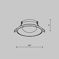 Maytoni Technical Spark Встраиваемый светильник цвет: белый DL096-GU10-W