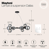 Maytoni Modern Dallas Подвесной светильник цвет: черный MOD545PL-11B