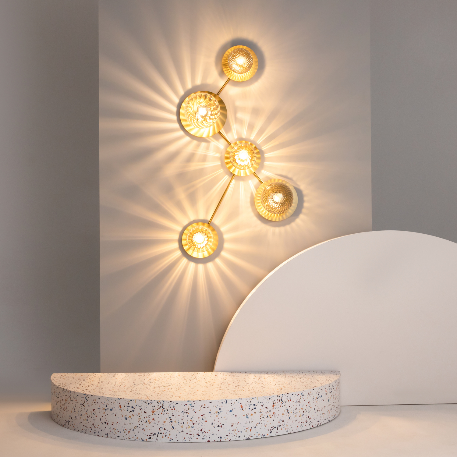 Maytoni Modern Star sky Потолочный светильник цвет: латунь MOD291CL-05BS1