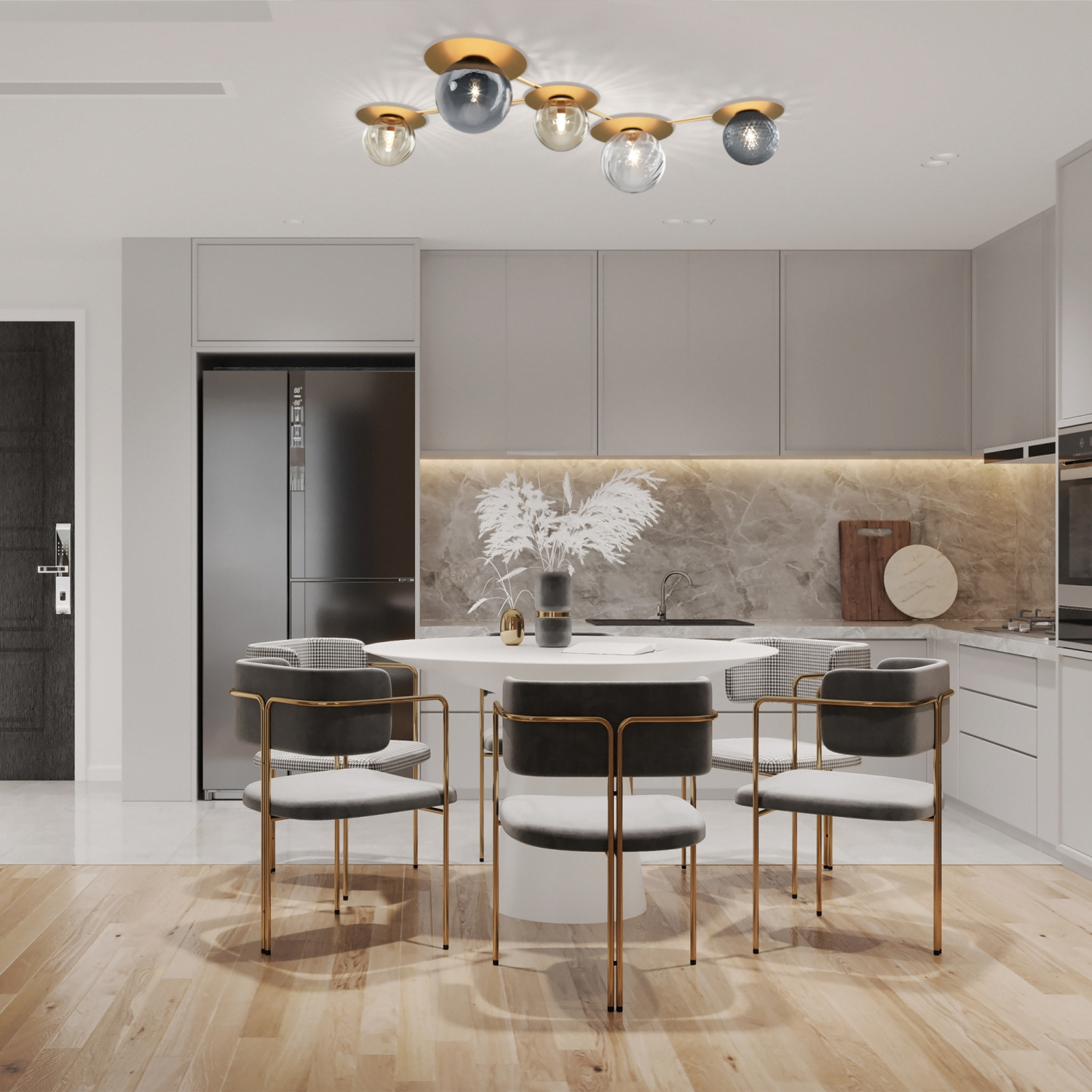 Maytoni Modern Star sky Потолочный светильник цвет: латунь MOD291CL-05BS1