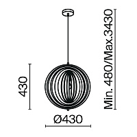 Maytoni Modern Roots Подвесной светильник цвет: черный MOD197PL-01W