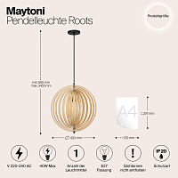 Maytoni Modern Roots Подвесной светильник цвет: черный MOD197PL-01W