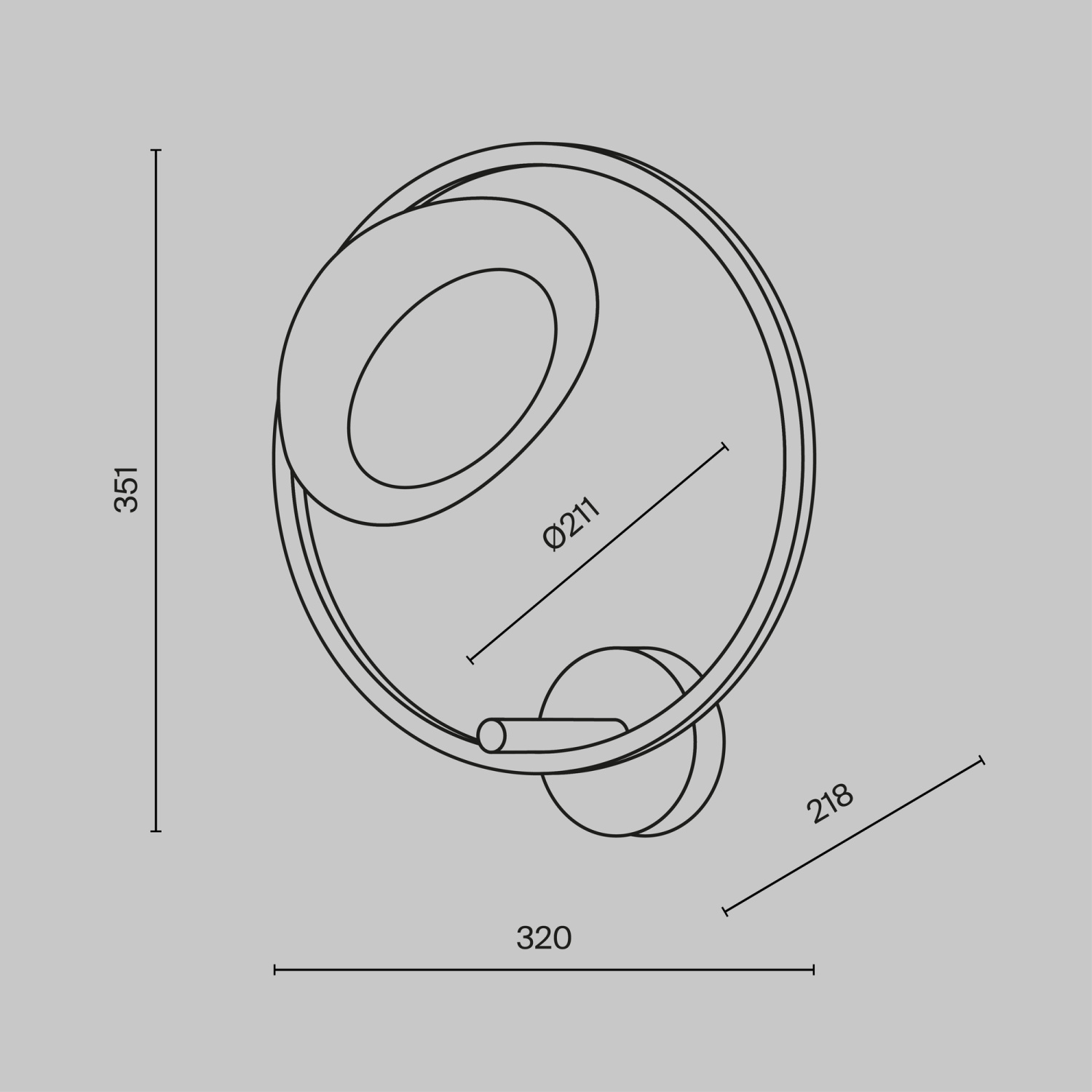 Maytoni Modern Lunare Настенный светильник (бра) цвет: латунь MOD327WL-L5BS3K