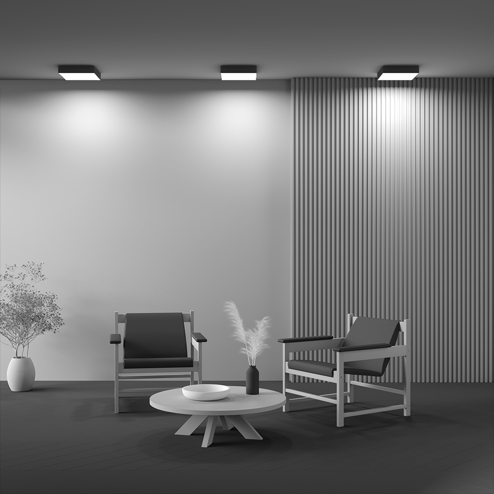 Maytoni Technical Zon Потолочный светильник цвет: черный C032CL-36W3K-SQ-B