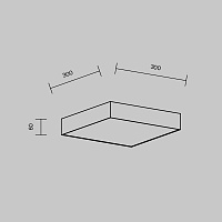 Maytoni Technical Zon Потолочный светильник цвет: черный C032CL-36W3K-SQ-B