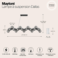 Maytoni Modern Dallas Подвесной светильник цвет: черный MOD547PL-25B