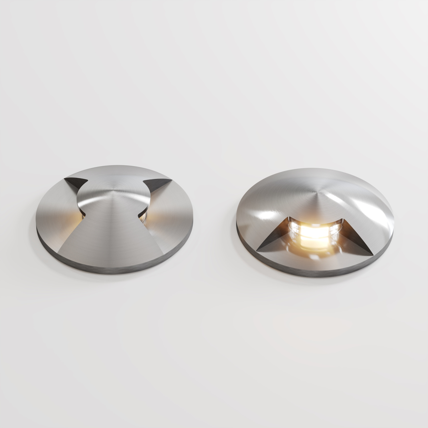 Maytoni Outdoor Flash Встраиваемый светильник цвет: серебро O044DL-L1S3K