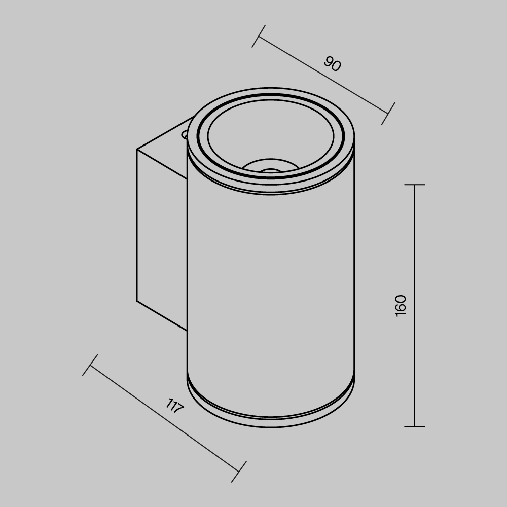 Maytoni Outdoor Shim Настенный светильник (бра) цвет: белый O303WL-L10W3K