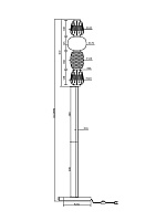 Maytoni Modern Pattern Напольный светильник (торшер) цвет: хром MOD267FL-L32CH3K