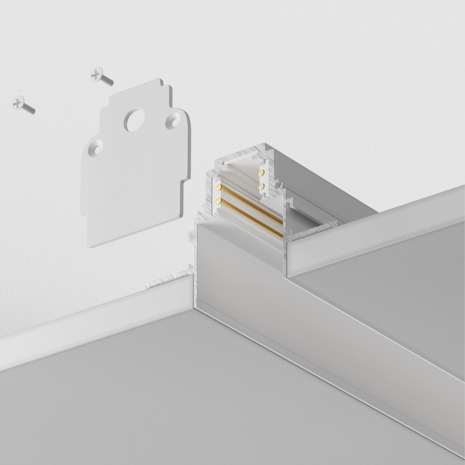 Maytoni Technical Busbar trunkings Gravity Шинопровод встраиваемый цвет: белый TRX010-421W