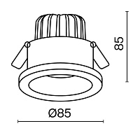 Maytoni Technical Zoom Встраиваемый светильник цвет: черный DL034-L12W4K-D-B