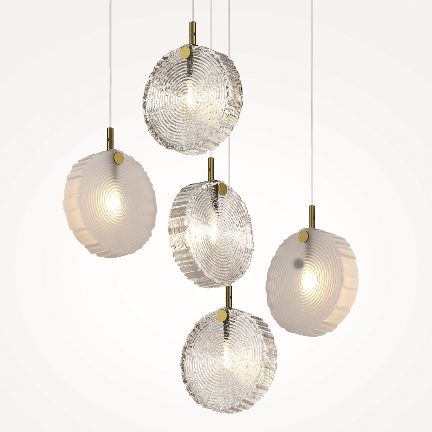 Maytoni Modern Frozen Подвесной светильник цвет: латунь MOD254PL-05BS