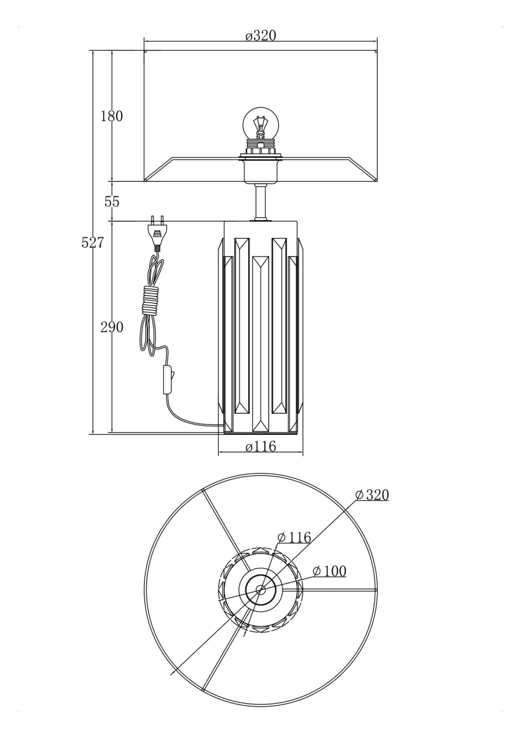 Maytoni Modern Muse Настольный светильник цвет: серый MOD304TL-01GR