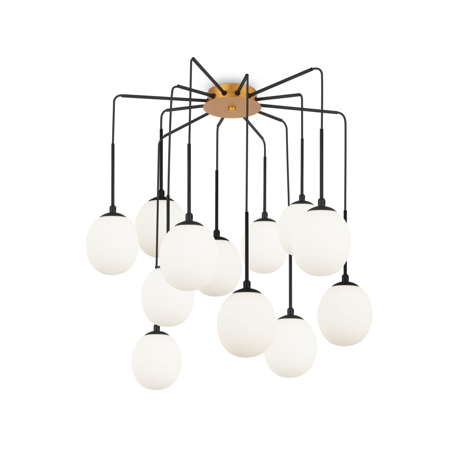 Maytoni Modern Branch Подвесной светильник цвет: черный и золото MOD176PL-12G