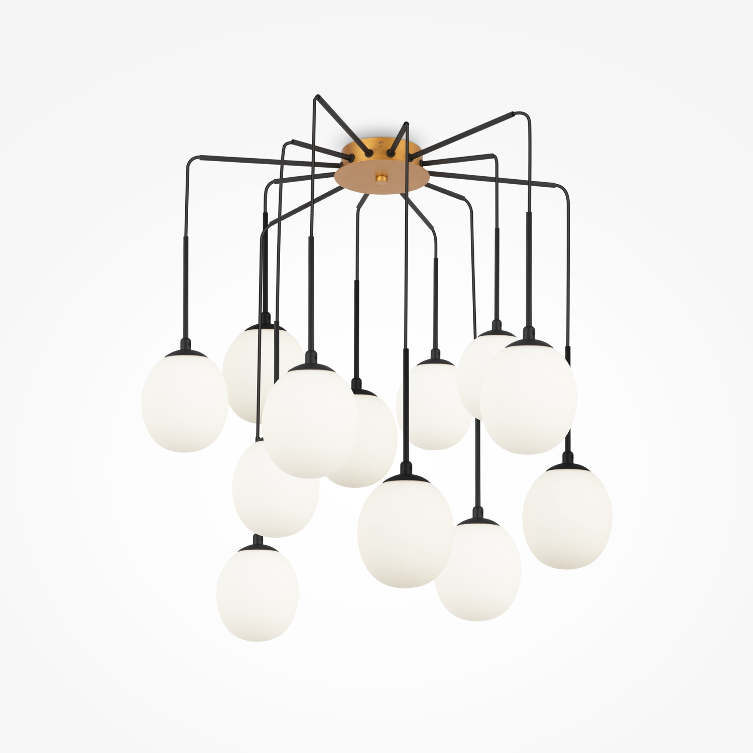 Maytoni Modern Branch Подвесной светильник цвет: черный и золото MOD176PL-12G