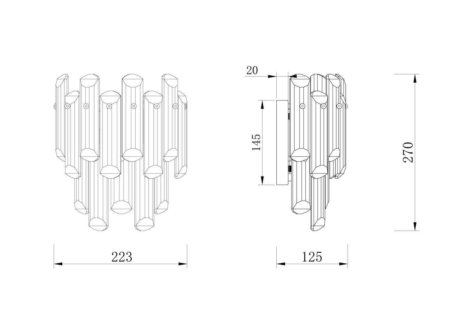 Maytoni Classic Flare Настенный светильник (бра) цвет: золото DIA200WL-02G