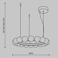 Maytoni Modern Ambre Подвесной светильник цвет: латунь MOD331PL-L32BS3K