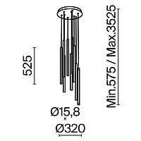 Maytoni Modern Light stick Подвесной светильник цвет: черный MOD236PL-L54B3K