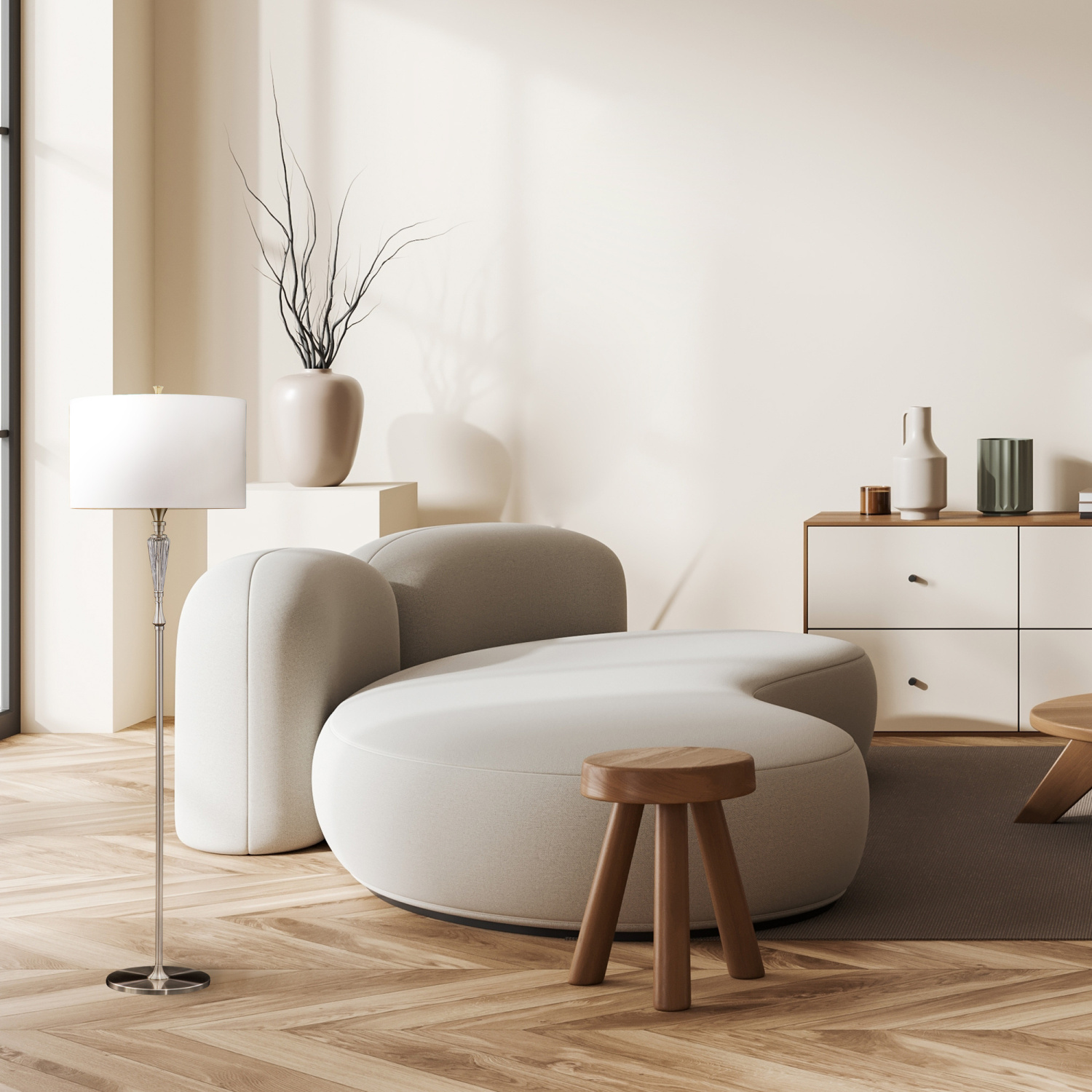 Maytoni Classic Alicante Напольный светильник (торшер) цвет: никель MOD014FL-01N