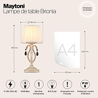 Maytoni Classic Brionia Настольный светильник цвет: белый ARM172-01-G