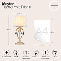 Maytoni Classic Brionia Настольный светильник цвет: белый ARM172-01-G
