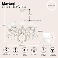 Maytoni Classic Grace Люстра цвет: белый ARM247-10-G