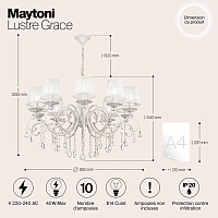 Maytoni Classic Grace Люстра цвет: белый ARM247-10-G