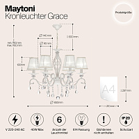 Maytoni Classic Grace Люстра цвет: белый ARM247-06-G