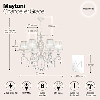 Maytoni Classic Grace Люстра цвет: белый ARM247-06-G