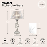 Maytoni Classic Grace Настольный светильник цвет: белый ARM247-00-G