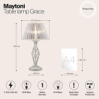 Maytoni Classic Grace Настольный светильник цвет: белый ARM247-00-G