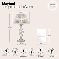 Maytoni Classic Grace Настольный светильник цвет: белый ARM247-00-G