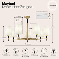 Maytoni Classic Zaragoza Люстра цвет: латунь H001CL-07BS