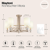 Maytoni Classic Vittoria Люстра цвет: золото H004CL-05BG