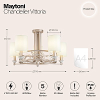 Maytoni Classic Vittoria Люстра цвет: золото H004CL-05BG